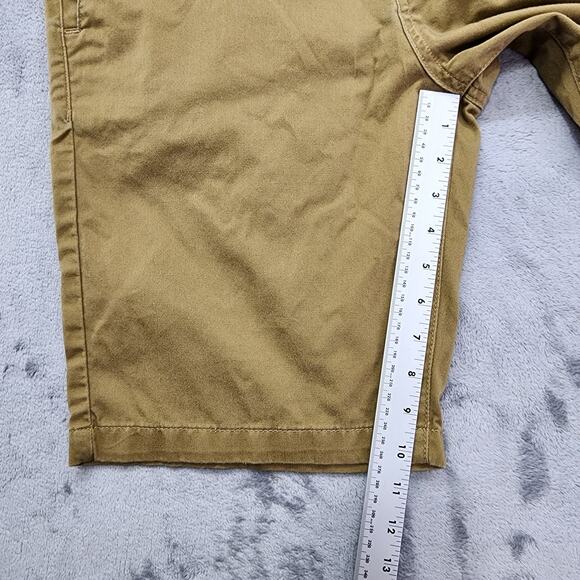 Volcom Shorts Mens 32 Tan Flat Front Chino Bermuda Casual Skater Preppy Summer - Picture 12 of 14